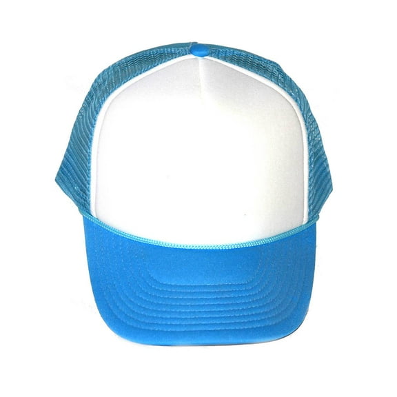 Vintage 2 Tone Foam Trucker Hat Cap Light Blue