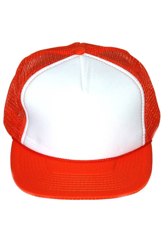 2 Tone Foam Trucker Hat Cap Orange