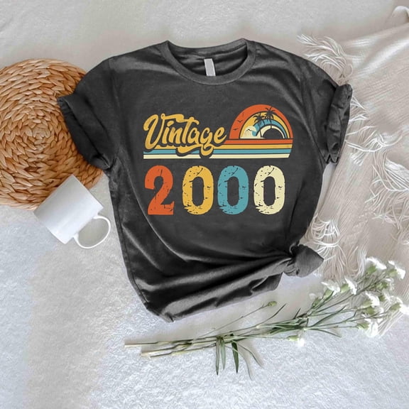 Vintage 2000 Birthday T-Shirt: Retro Y2K Graphic Tee TSHIRT All Size S-5XL