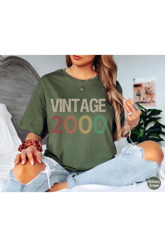 Vintage 2000 Shirt, Birthday For Men, Birthday Best Friend Shirt, Twenties Shirt, Birthday , Born In 2000, 2000 Birthday Sweatshirt Sweatshirt All Size S-5XL