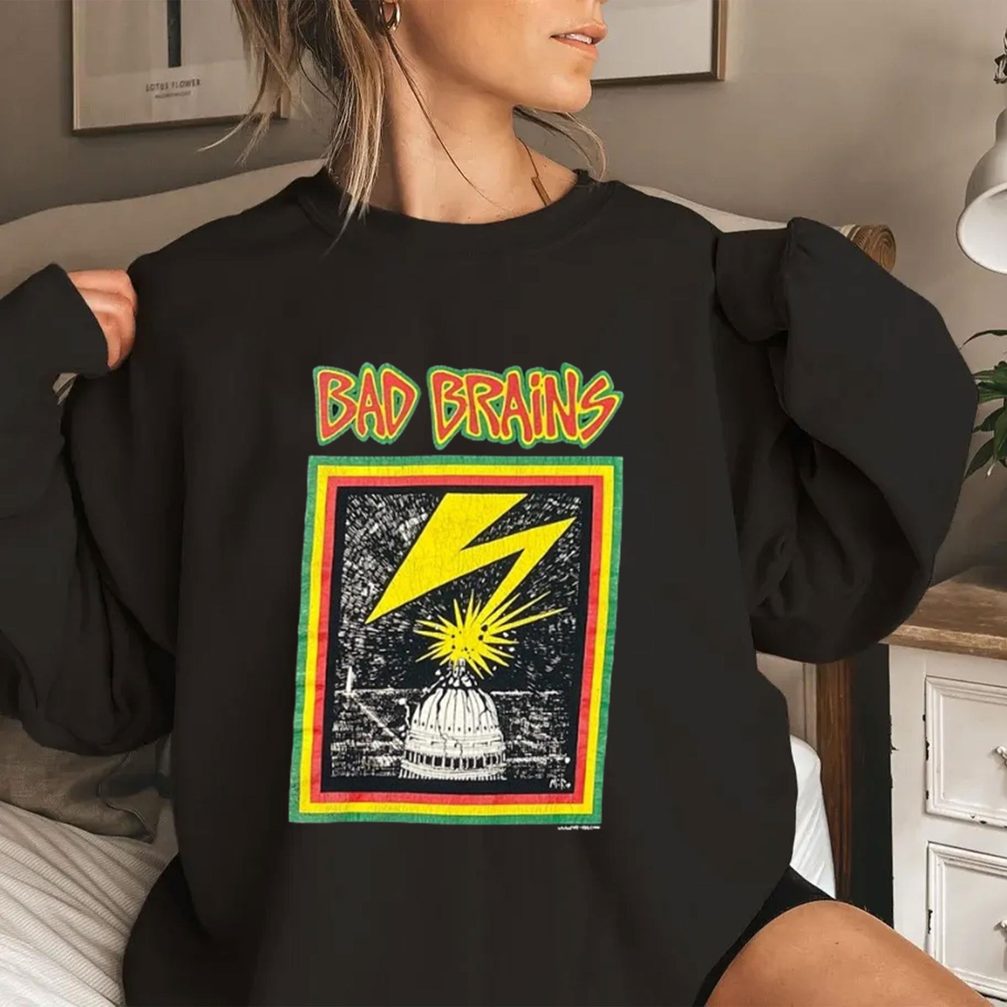 Vintage 2000s Bad Brains Rare Hardcore Punk Concert Band T Shirt 