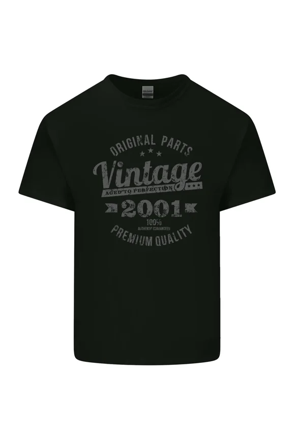 Vintage 2001 Classic 24th Birthday Retro Aged to Perfection Gift Unisex T-Shirt, up to size 5XL