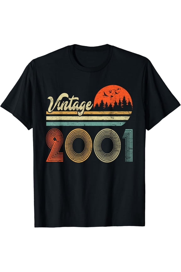 Vintage 2001 Funny 23 Year Old 23th Birthday Gift Girls Boys T-Shirt mens t shirt,black,women,funny,misfits,men,journey