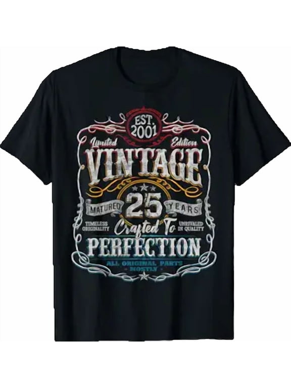 Vintage 2001 Shirt 25 Year Old 25Th Birthday Shirt Unisex S-5XL Hot Trending Shirt, Vintage Birthday Gift