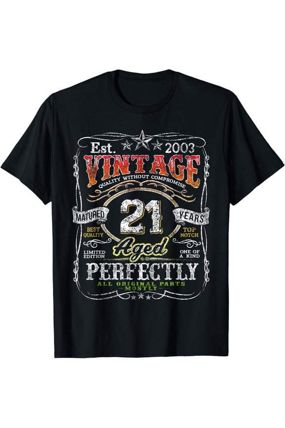 Vintage 2003 Limited Edition 21 year old Gifts 21st Birthday T-Shirt