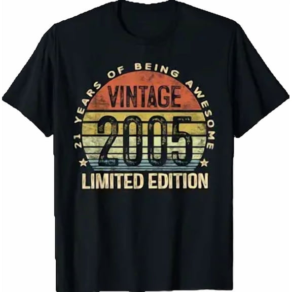 Vintage 2005 21-Year-Old 21st Birthday T-Shirt