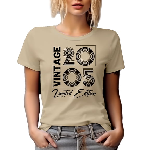 Vintage 2005 Limited Edition, Gen Z's Birthday, Tan T-Shirt, XL