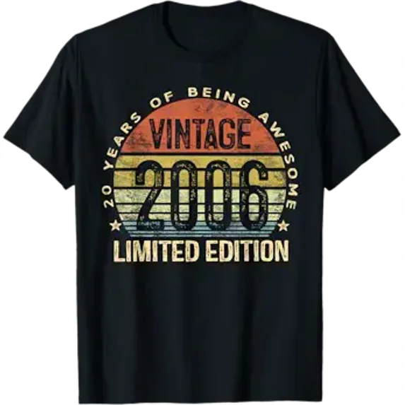 Vintage 2006 Edition 20-Year-Old 20th Birthday T-Shirt