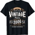 thumbnail image 1 of Vintage 2006 Label 20th Birthday Gift Men Women 20 Year Old T-Shirt, 1 of 2