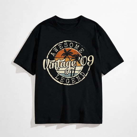 Vintage 2009 17yr 17th Birthday Gifts 17 Years Old T-Shirt