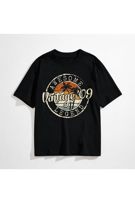 Vintage 2009 17yr 17th Birthday Gifts 17 Years Old T-Shirt