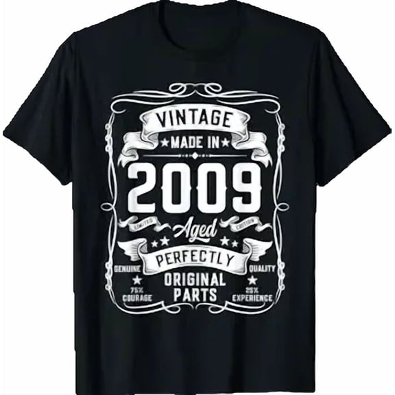 Vintage 2009 17yr 17th Birthday Gifts for Boys 17 Years Old T-Shirt