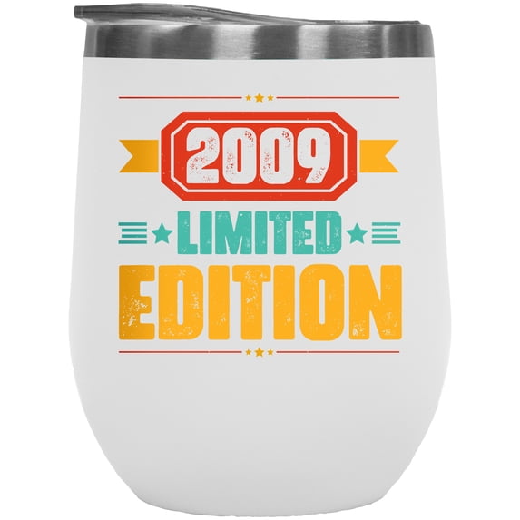 Vintage 2009 Limited Edition, White 12oz Wine Tumbler