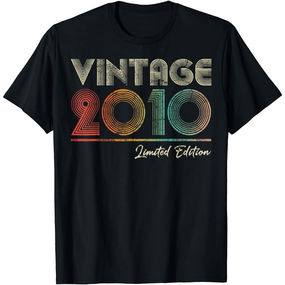 Vintage 2010 14 Year Old 14th Birthday Gift for Girls Boys T-Shirt