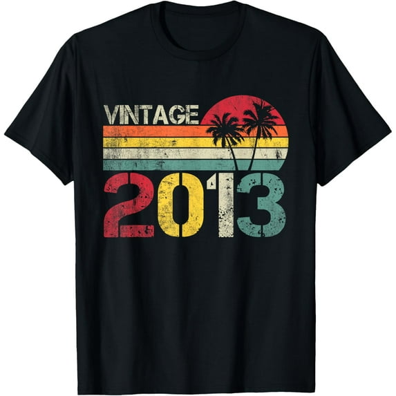 Vintage 2013 11th Birthday Retro Gift Boys Girls 11 Year Old T-Shirt