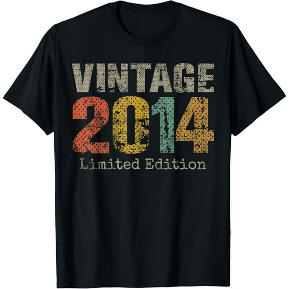 Vintage 2014 Limited Edition 11th Birthday Gifts 11 Year Old T-Shirt