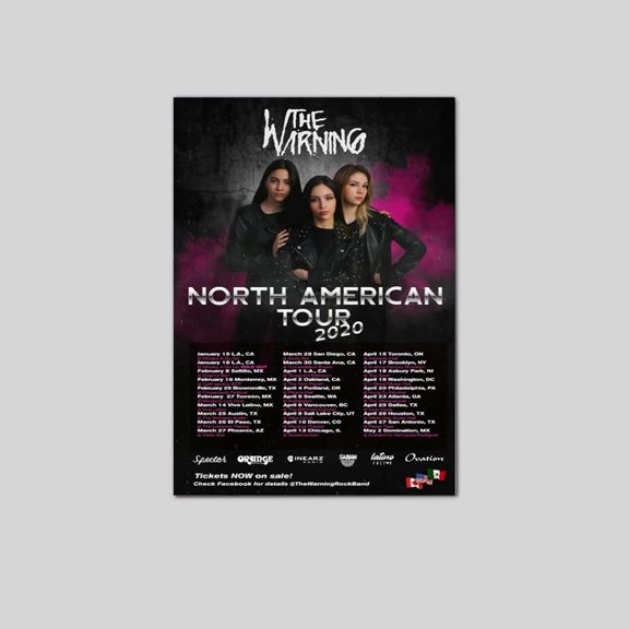 Vintage 2020 - The Warning North America 2020 Tour Poster Size 24''x36'' Goldengate