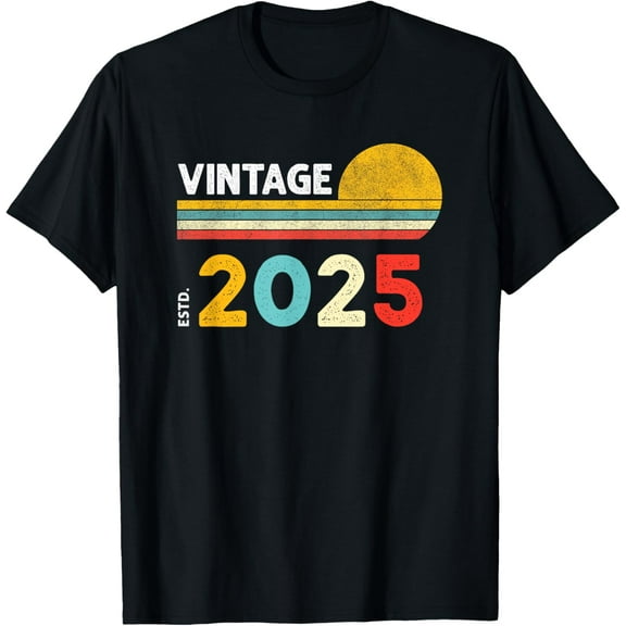 Vintage 2025 T-Shirtmen and women can wear, black, white, gifts.S,M,L,XL,2XL,3XL,2498XL