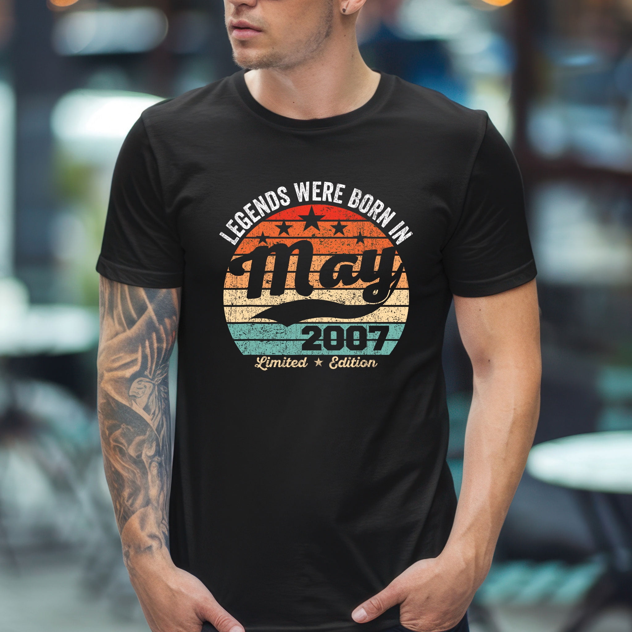 Vintage 21st Birthday Legends Were Born In May 2007 T-Shirt - Walmart ...