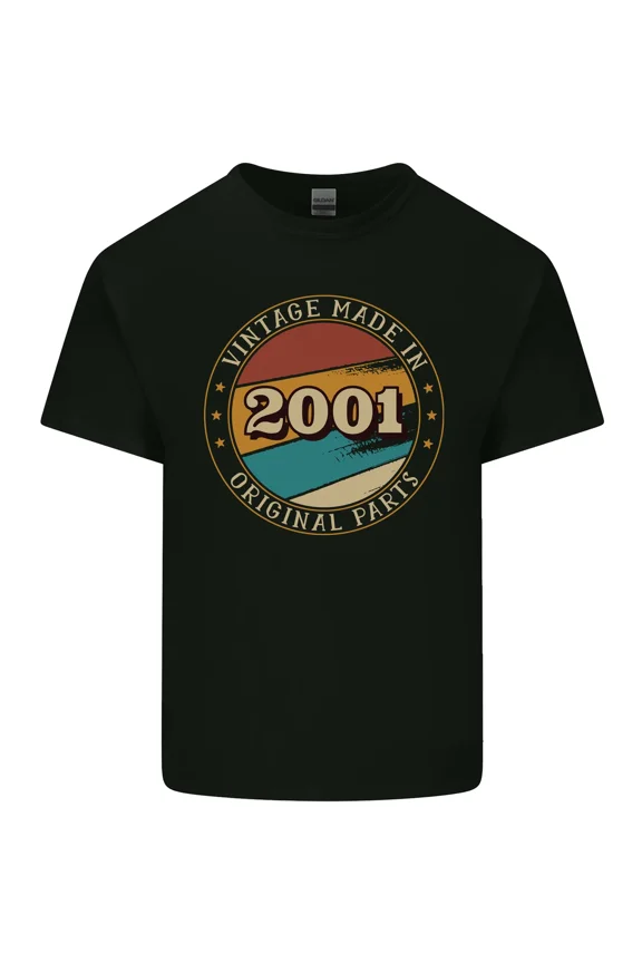 Vintage 24th Birthday Made In 2001 Funny Retro Style Gift Unisex T-Shirt