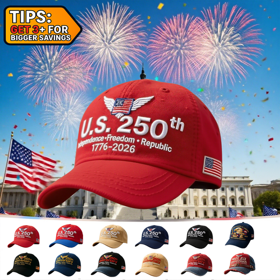 Vintage 250th Anniversary Cap, Adjustable Patriotic Hat, Celebrate 250 Years of America’s Freedom and History, Navy Washed Baseball Style, Comfortable Fit for Daily Wear