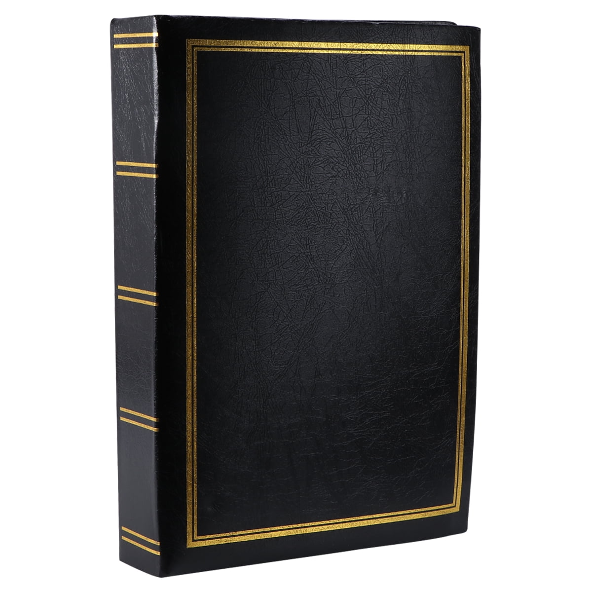 Vintage 300 Pages 6 Inch Photo Album Interstitial Paper Core Album Family Memory Scrapbook Gift (Black)