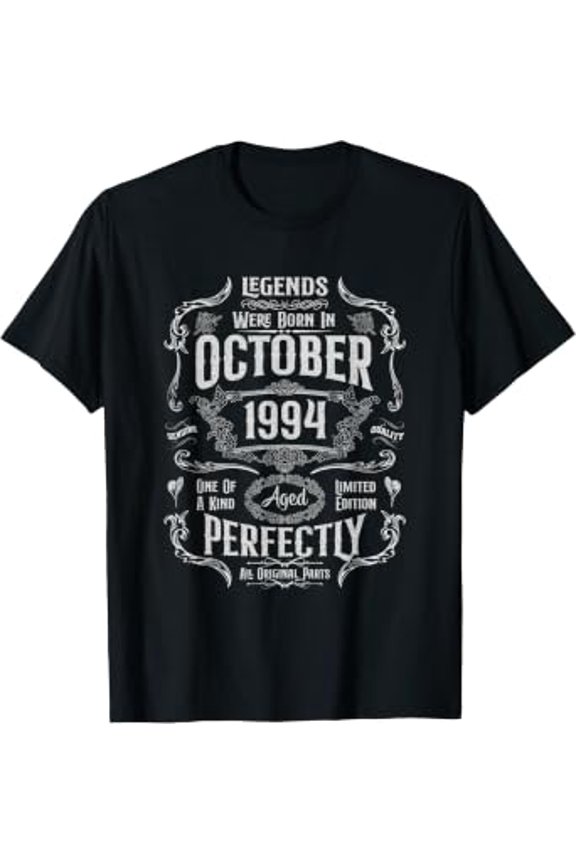 Vintage 31St Birthday Legends Were Born In October 1994 T-Shirt