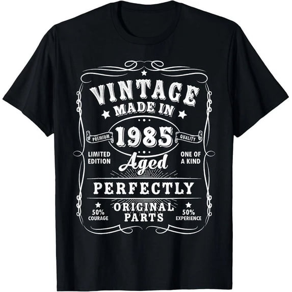 Vintage 40 Birthday Decorations Men 40Yr 1985 40Th Birthday T-Shirt Unisex S-5XL Hot Trending Shirt, Vintage Birthday Gift