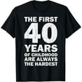 thumbnail image 1 of Vintage 40th Birthday Decorations Men Gag Funny 40 Birthday T-Shirt, 1 of 5