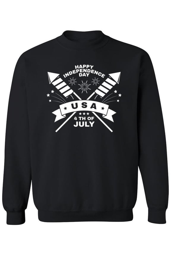Vintage 4Th Of July Graphic Sweatshirt Men -Image by Shutterstock, Male Large