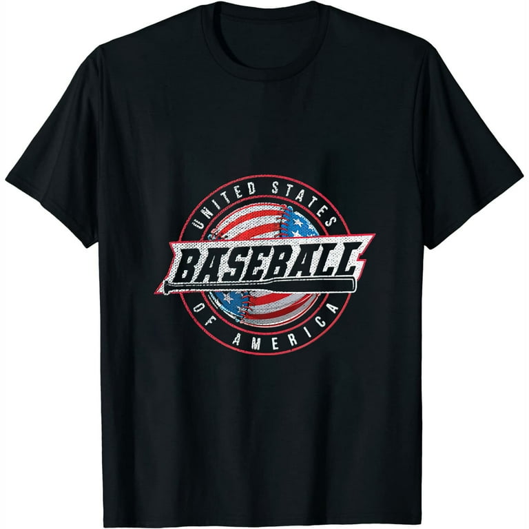 Vintage 4th Of July Baseball American Flag Boys Teens Men Womens T Shirt Walmart
