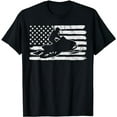thumbnail image 1 of Vintage 4th Of July USA Flag Snowmobile Snow Mobile T-Shirt, 1 of 5