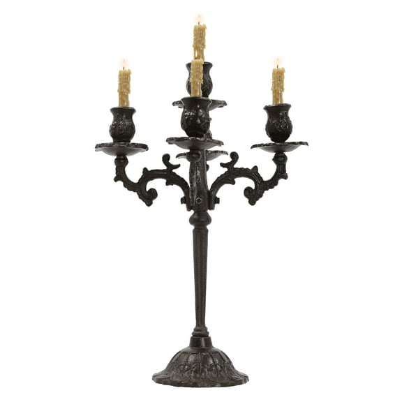 Vintage 5-Arm Candle Holder Wedding Candelabra Table Candelabra Stand Cast Iron Candlestick Holder Decorative Candle Stand for Home Event and Party Festival