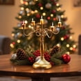 thumbnail image 1 of Vintage 5-Arm Iron Candelabra, A Grand Candlestick Centerpiece For Formal Dining Tables, Creating An Atmospheric Candlelight Dinner Setting And Enhancing Traditional Home Decor, 1 of 6