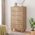 thumbnail image 1 of Vintage 5-Drawer Dresser - Tall Wooden Storage for Bedroom/Living Room, 1 of 9