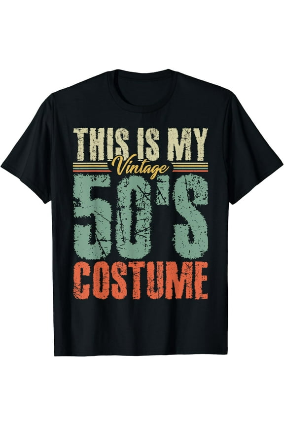 Vintage 50s Costume 50's Outfit 1950s Fashion 50 Theme Party T-Shirt