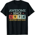 Vintage 50th Birthday Decorations Ideas For Men Funny 1974 TShirt
