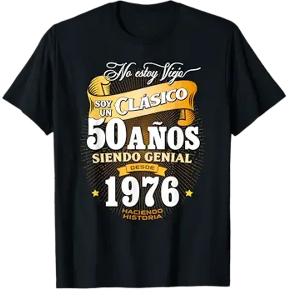 Vintage 50th Birthday Men Funny 1976 50 Birthday Spanish T-Shirt