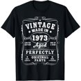 thumbnail image 1 of Vintage 51th Birthday Decorations Men Funny 1973 51 Birthday T-Shirt, 1 of 3