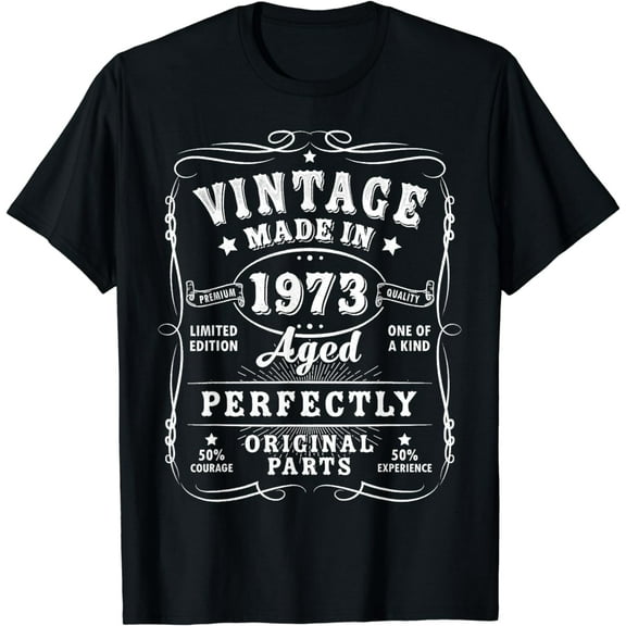 Vintage 51th Birthday Decorations Men Funny 1973 51 Birthday T-Shirt