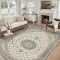 thumbnail image 1 of 5x7 Washable Area Rug Non-Slip Low Profile Vintage Distressed Oriental Rug for Living Room, Bedroom, Dining Room, Office, 1 of 13