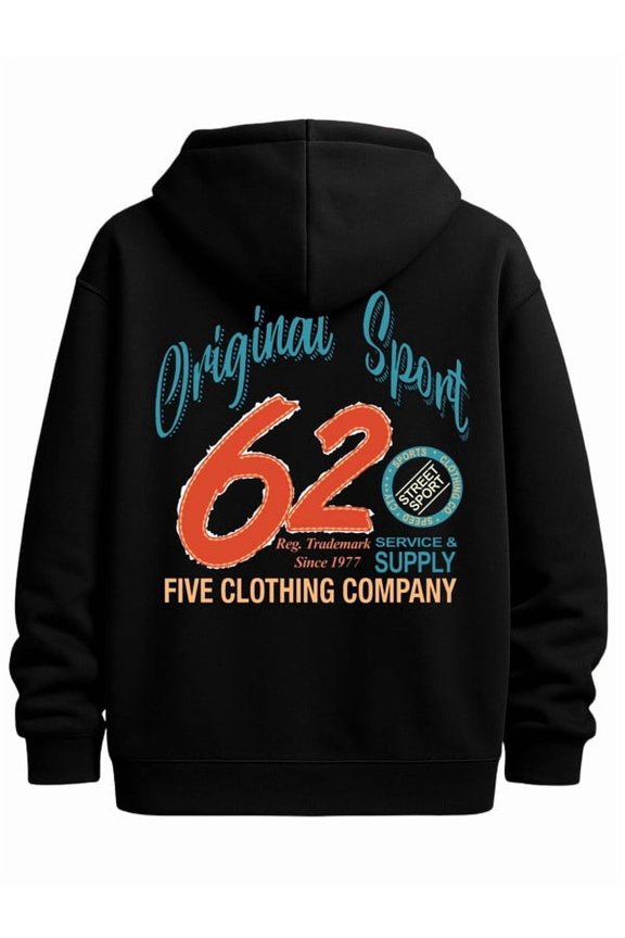 Vintage 62 Sport hoodies & sweatshirt mens hooded sweatshirt black Comfy Loose Drawstring Trendy Hooded Pullover hoodies for autumn and winter Clothing gift Original Unisex hoodie