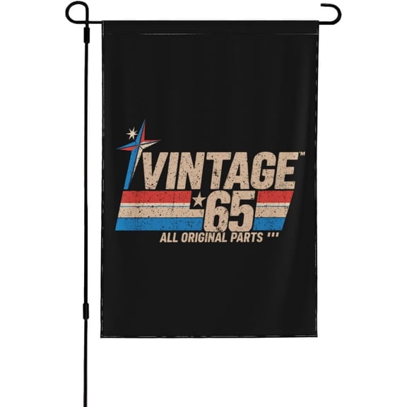 Vintage 65 Garden Flag Novelty Garden Flag 12x18 Double Sided Garden Banner For Patio