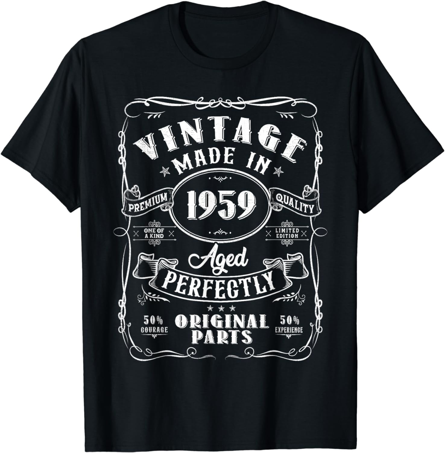 65th Birthday Shirt For Him - Classic 1960 Retro Design, Custom Year & Color