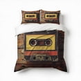 thumbnail image 1 of Vintage 70S Cassettes Bedding Set 3 Pcs Soft Microfiber Quilt Cover For Bedroom Decor, Comforter Cover With 2 Pillowcase, 1 of 5