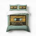 thumbnail image 1 of Vintage 70S Cassettes Bedding Set 3 Pcs Soft Microfiber Quilt Cover For Bedroom Decor, Comforter Cover With 2 Pillowcase, 1 of 5
