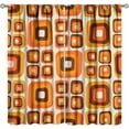 thumbnail image 1 of Vintage 70s Blackout Curtains,Modern Retro Geometric 70s Minimalist Rustic Boho Print Rod Pocket Window Treatments Drapes for Bedroom Living Room Kitchen 84" W X 84" L, 1 of 6