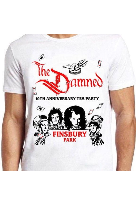 Vintage 70s British Punk Goth Rock Anniversary Black Cotton Tee Shirt,for men & women up to 5XL
