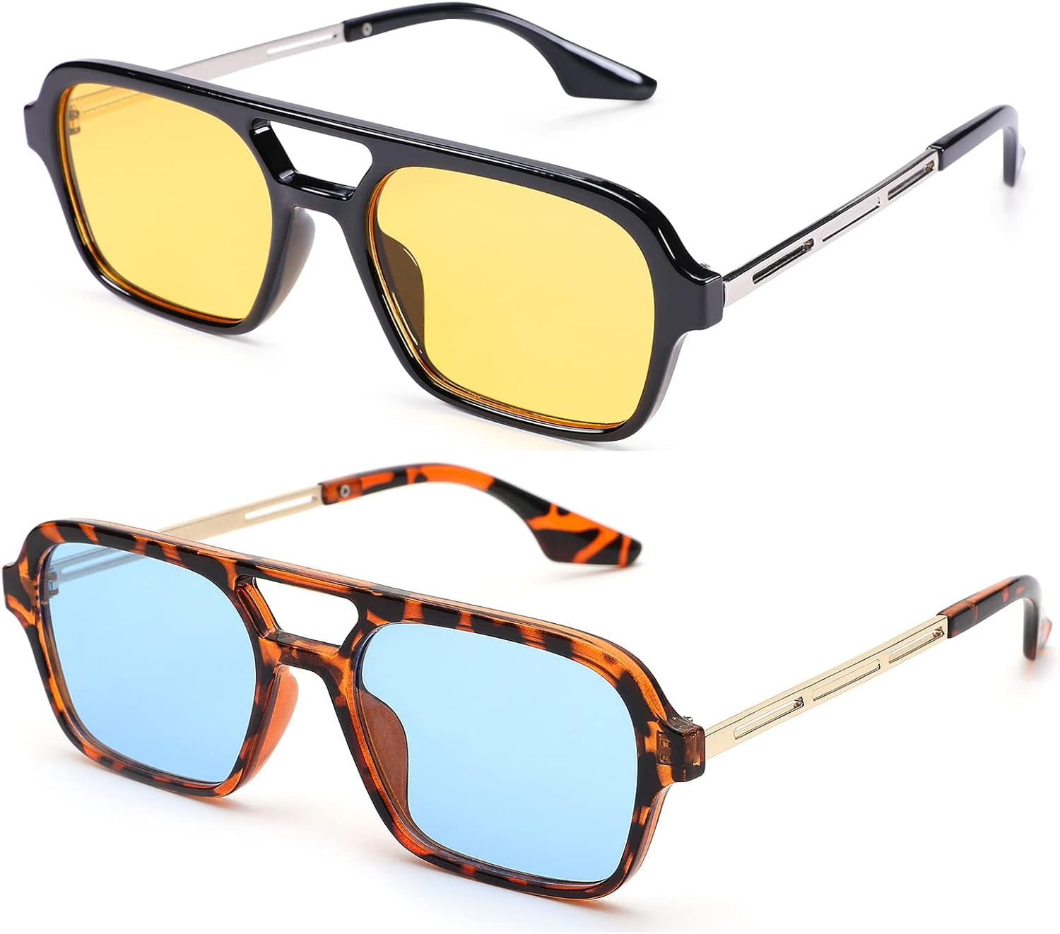 Vintage 70s Flat Aviator Small Frame Sunglasses for Women  display picture 2