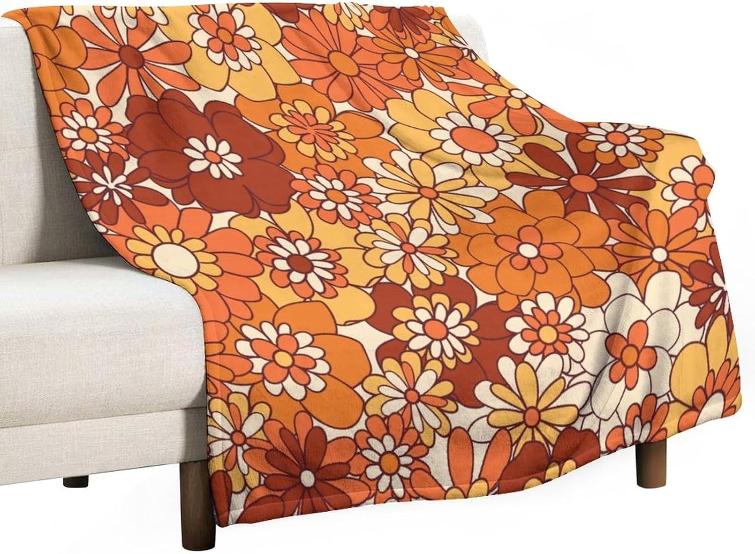 Abstract Floral Hippie Blanket